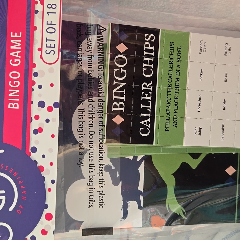 Kentucky Derby Bingo Card Game New In Package Set Of 18 Cards Horse Race Fans